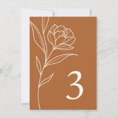 エレガントフローラオ結婚レンジの表番号カード 招待状 (正面)