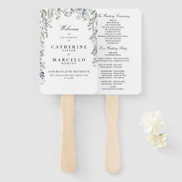 エレガントフローラカスケード結婚式 プログラム ハンドファン