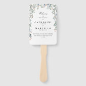 エレガントフローラカスケード結婚式 プログラム ハンドファン (正面)