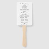 エレガントフローラカスケード結婚式 プログラム ハンドファン (裏面)