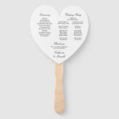 エレガントフローラカスケード結婚式 プログラム ハンドファン (裏面)