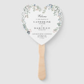 エレガントフローラカスケード結婚式 プログラム ハンドファン (正面)