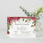 エレガントフローラカスタムクリスマスカップルのシャワー 招待状 (スタンド正面)