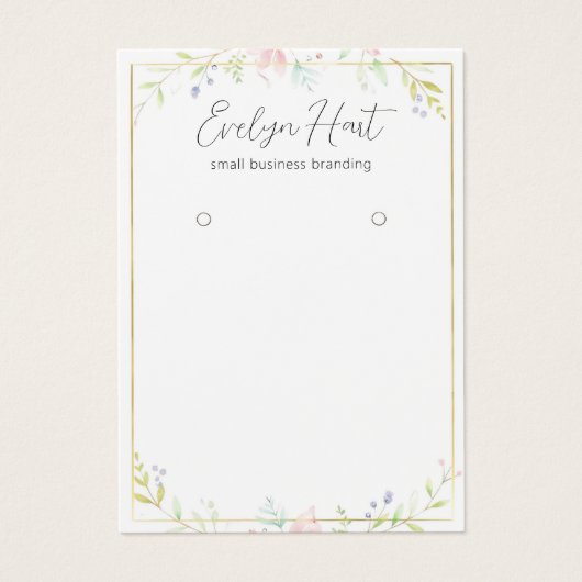 エレガントフローラカスタムジュエリーイヤリング表示 (正面)