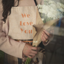 エレガントフローラカスタムファミリーフォト文字オレンジ