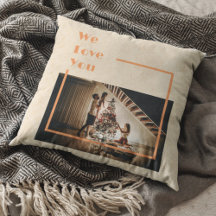 エレガントフローラカスタムファミリーフォト文字オレンジ