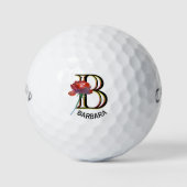 エレガントフローラカスタムモノグラム名 ゴルフボール (正面)