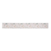 エレガントフローラカスタムリボン – ソフトパステルデザイン サテンリボン (正面)