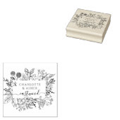 エレガントフローラカップル名 ラバースタンプ (押印)