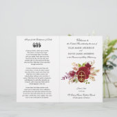 エレガントフローラカトリックのラテン結婚式 プログラム (スタンド正面)