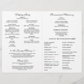 エレガントフローラカトリックのラテン結婚式 プログラム (裏面)