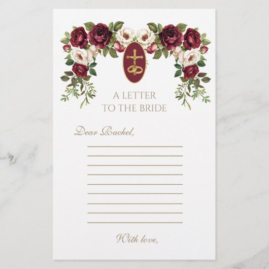 エレガントフローラカトリックブライダルシャワーバラ (正面)