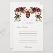 エレガントフローラカトリックブライダルシャワーバラ (正面/裏面)