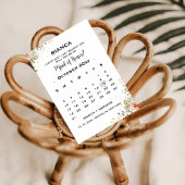 エレガントフローラカレンダーメイド・オブ・オーナー（花嫁付き添い人）案 招待状