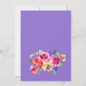 エレガントフローラガカラフルーデンブライダルブランチ 招待状 (裏面)