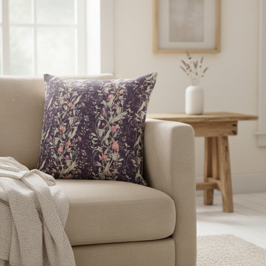 エレガントフローラガーデンウォーターカラーバラ&チューリップ クッション