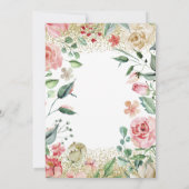 エレガントフローラガーデンティーパーティー赤ちゃんシャワー 招待状 (裏面)