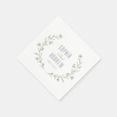 エレガントフローラガーデン結婚ラスチック スタンダードカクテルナプキン (角)