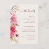 エレガントフローラガーデン金ゴールド結婚のエンクロージャカード エンクロージャーカード (正面)