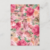 エレガントフローラガーデン金ゴールド結婚のエンクロージャカード エンクロージャーカード (裏面)