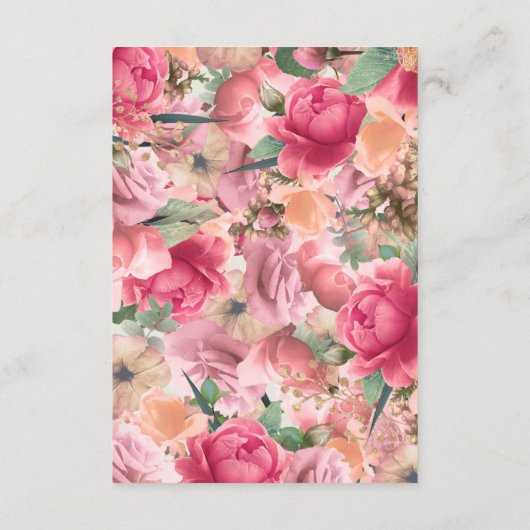 エレガントフローラガーデン金ゴールド結婚のエンクロージャカード エンクロージャーカード (裏面)