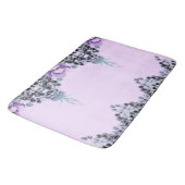 エレガントフローラガーリーパープルベリーベビー子供部屋 バスマット (アングル)