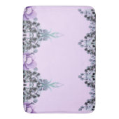 エレガントフローラガーリーパープルベリーベビー子供部屋 バスマット (正面縦)