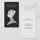 エレガントフローラガール美しいスタイリストとヘアサロン 名刺 (正面/裏面)