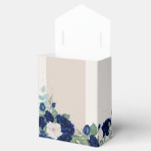 エレガントフローラキンセアニェラ王室のブルーアイボリーバラ フェイバーボックス (オープン)