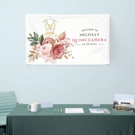 エレガントフローラキンセアニェラ15誕生日 横断幕 (トレードショー)