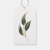 エレガントフローラギフトメッセージカードカスタム ギフトタグ (裏面)