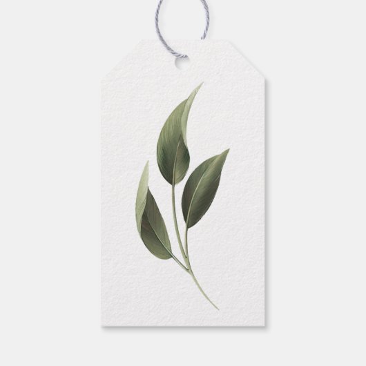 エレガントフローラギフトメッセージカードカスタム ギフトタグ (裏面)