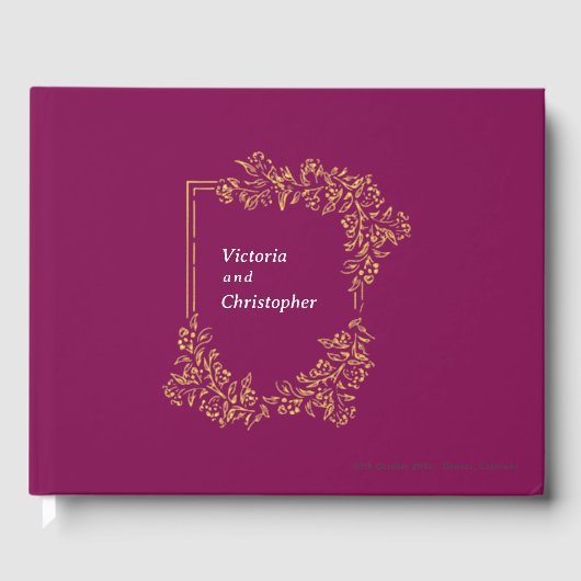 エレガントフローラククラシックレストボタニッ結婚クス ゲストブック (正面)
