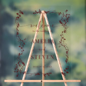 エレガントフローラクラシックリーフ結婚の アクリルサイン (ニュートラル)