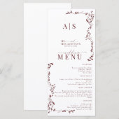 エレガントフローラクラシックリーフ結婚の メニュー (正面/裏面)