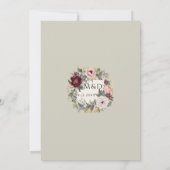 エレガントフローラクラシック金ゴールドフランスの結婚ヴィンテージ 招待状 (裏面)