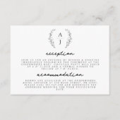 エレガントフローラクレストモノグラ結婚ム詳細 エンクロージャーカード (正面)