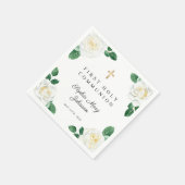 エレガントフローラクロスガール第一聖餐式 スタンダードカクテルナプキン (角)