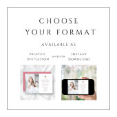 エレガントフローラクロスガールFirst Communion写真 招待状