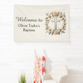 エレガントフローラクロス男女兼用バプテスマ 横断幕 (インサイチュ)