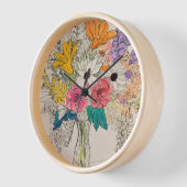 エレガントフローラクロックデザイン 壁時計 (傾斜)