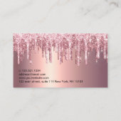 エレガントフローラグリッターが点滅する 名刺 (裏面)