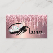 エレガントフローラグリッターが点滅する 名刺 (正面)