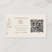エレガントフローラグ結婚リーン写真QRコード， エンクロージャーカード (正面)