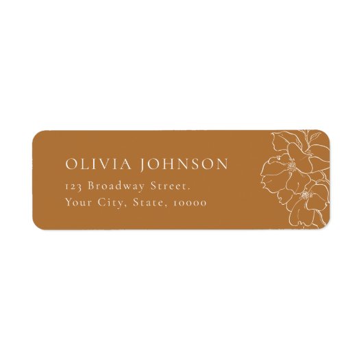 エレガントフローラゴールデン秋差出人住所 ラベル (正面)