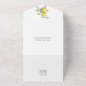 エレガントフローラサニーイエローロ結婚ーズズオールインO オールインワン招待状 (外側)