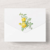 エレガントフローラサニーイエローロ結婚ーズズオールインO オールインワン招待状 (裏面)