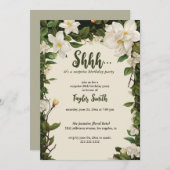 エレガントフローラサプライズパーティー招待状 招待状 (正面/裏面)