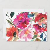 エレガントフローラサプライズ写真誕生日パーティー 招待状 (裏面)