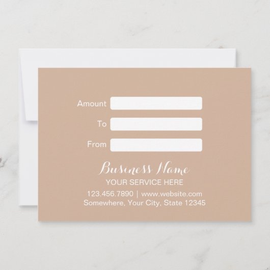 エレガントフローラサロンスパヨガギフト券 (裏面)